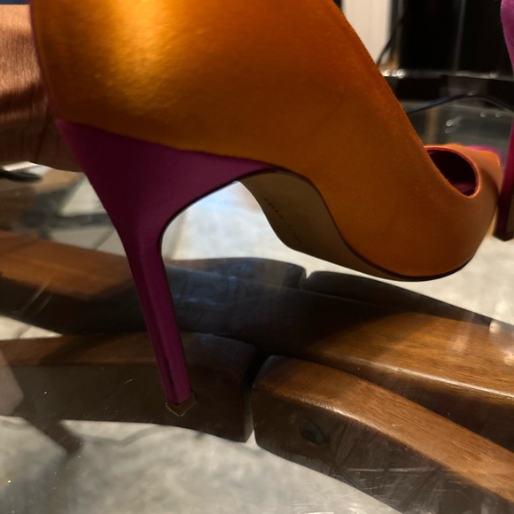 Manolo Blahnik Pink & Orange Pumps - Picture 10 of 13